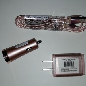 iPhone Charger/Wall & Car Adapters 3ft cord NWT